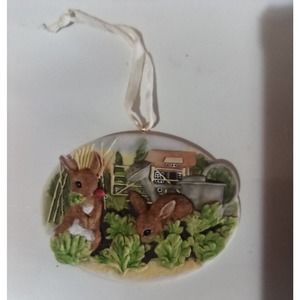 1997 Marjolein Bastin Hallmark Ornament Garden Bunnies Nature's Sketchbook